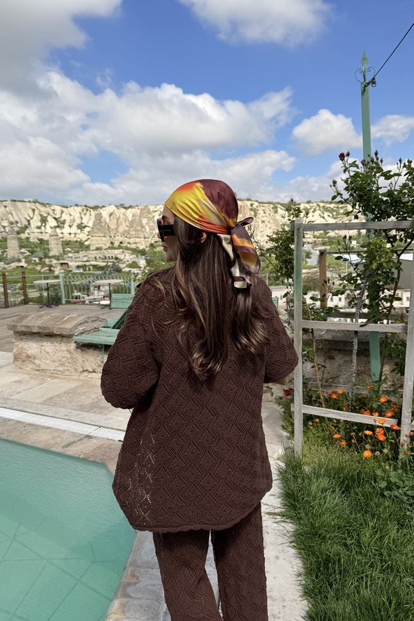 Laura Kahve Triko İkili Takım