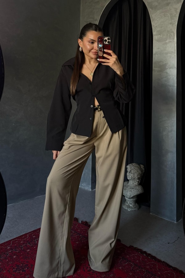 Lauren Camel Kemer B Nakışlı Pantolon