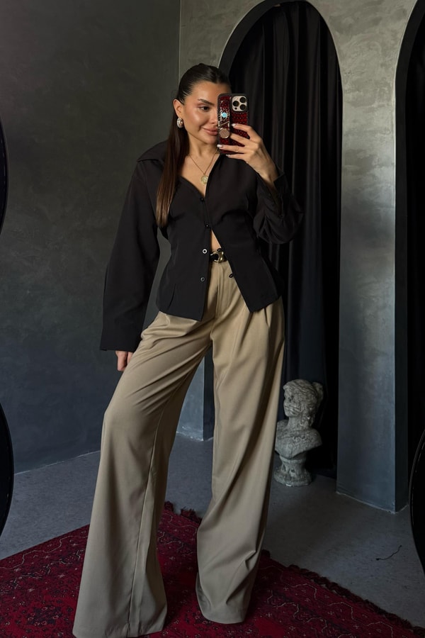 Lauren Camel Kemer B Nakışlı Pantolon