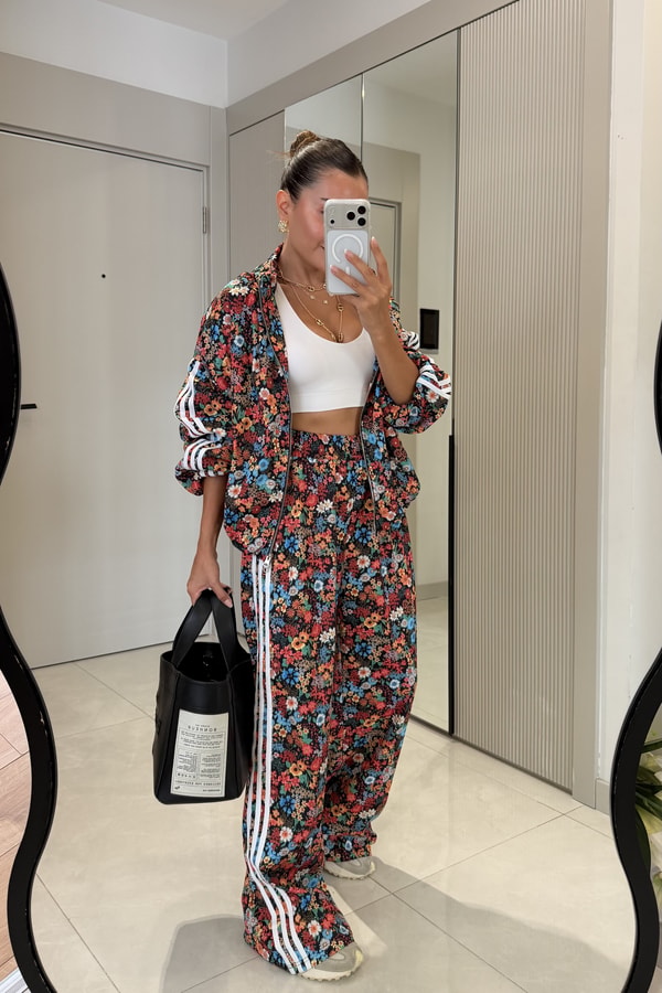 Lavinia Çiçek Desen Şeritli Takım