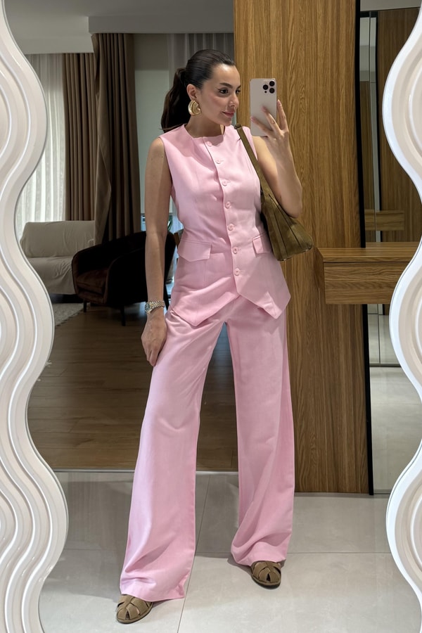 Layana Pembe Premium Pantolon