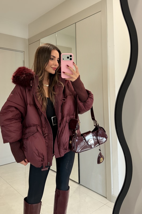 Leira Bordo Premium Lüks Şişme Mont
