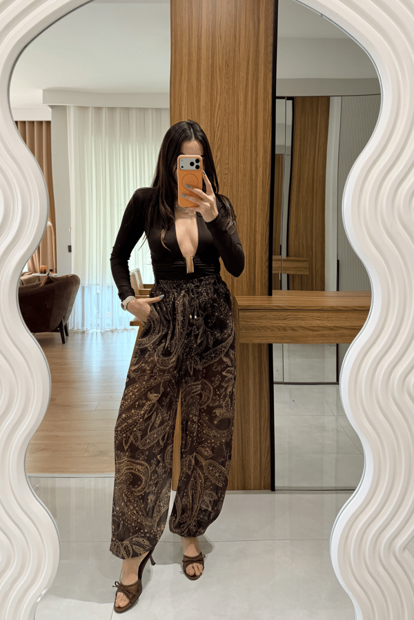 Lucille Şifon İçi Şortlu Şalvar Pantolon