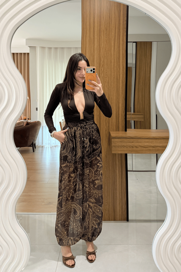 Lucille Şifon İçi Şortlu Şalvar Pantolon