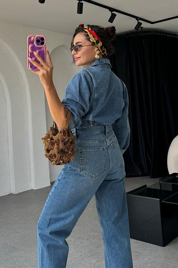 Lucre V yaka Denim Gömlek