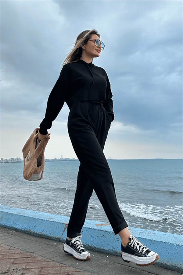 Maddie jogger sport takım - Siyah