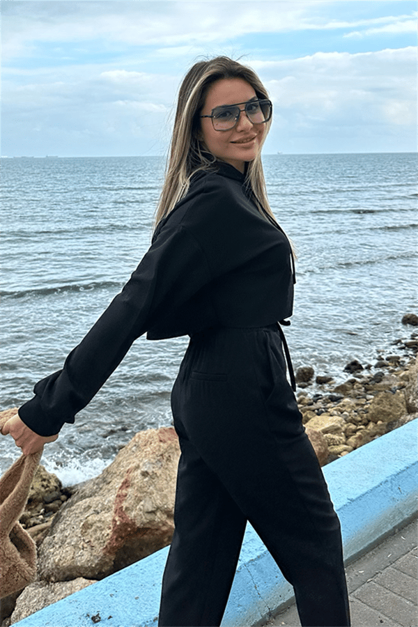 Maddie jogger sport takım - Siyah