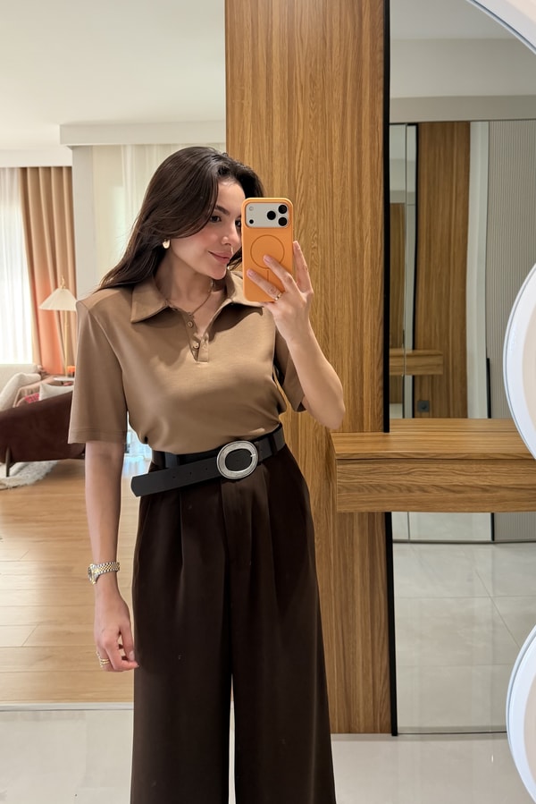 Mairin Vizon Vatkalı Polo Yaka Tshirt