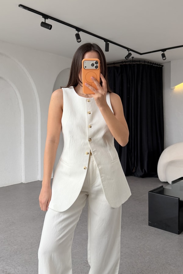 Marina Çizgili Premium Yelek