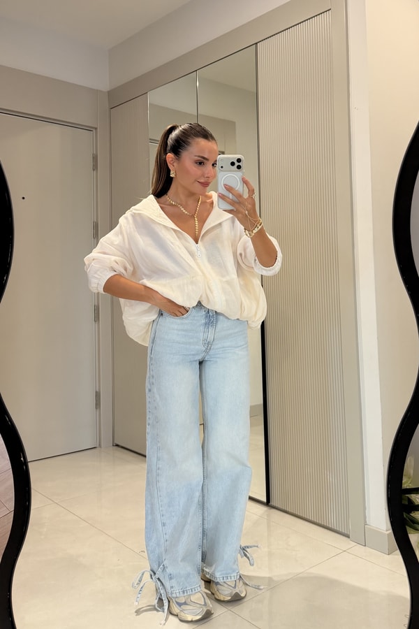 Marline Lightblue Paça Bağlamalı Jean