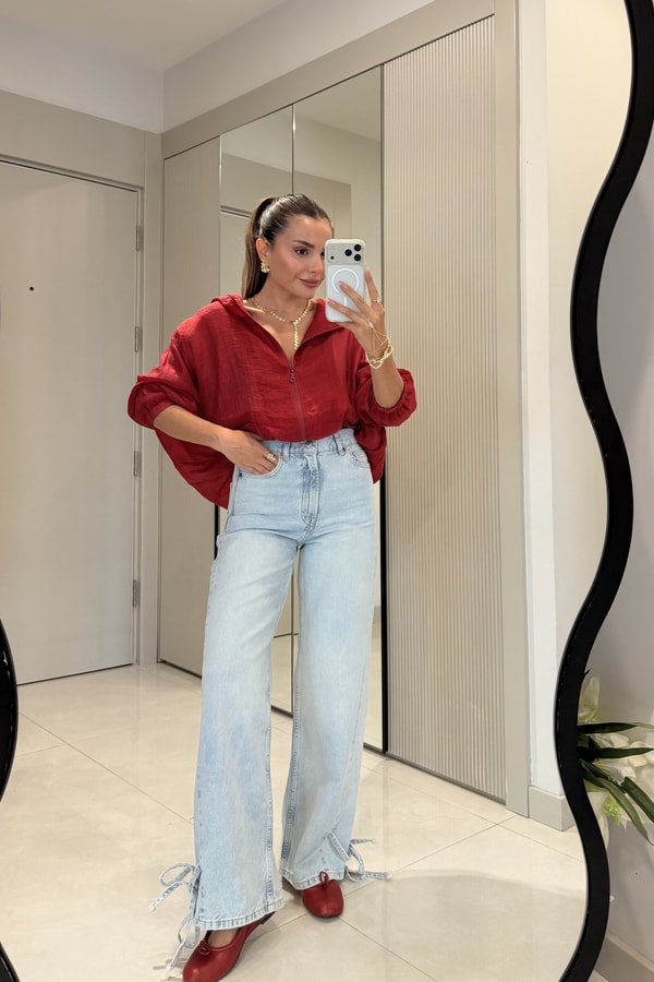 Marline Lightblue Paça Bağlamalı Jean