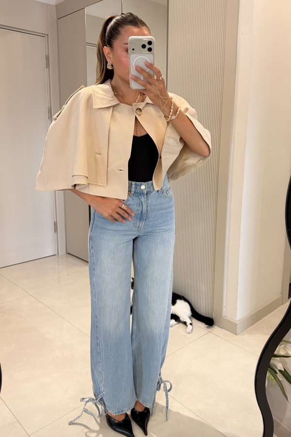 Marline Midblue Paça Bağlamalı Jean