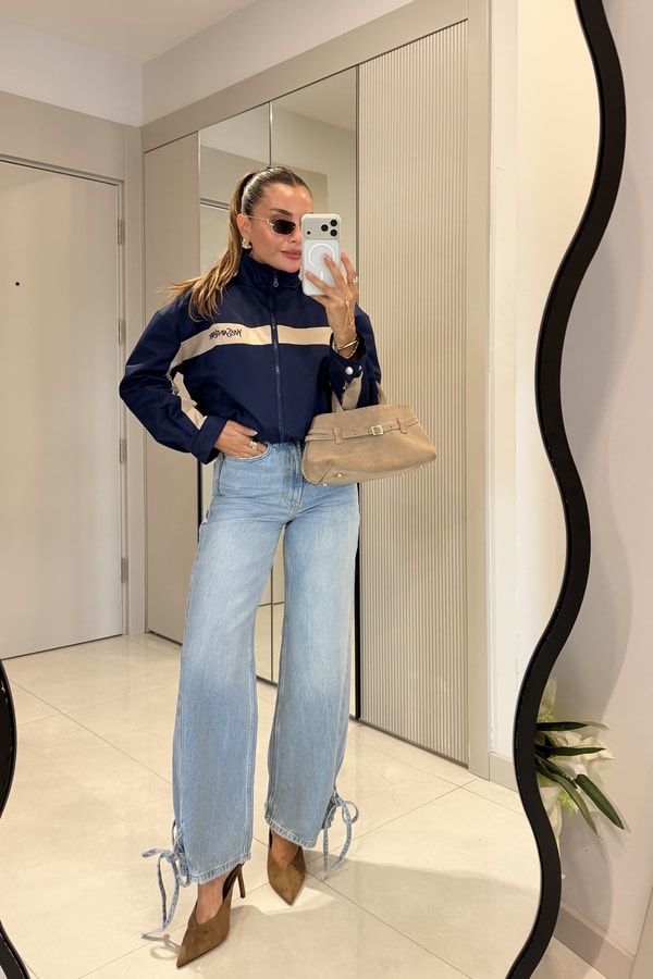 Marline Midblue Paça Bağlamalı Jean