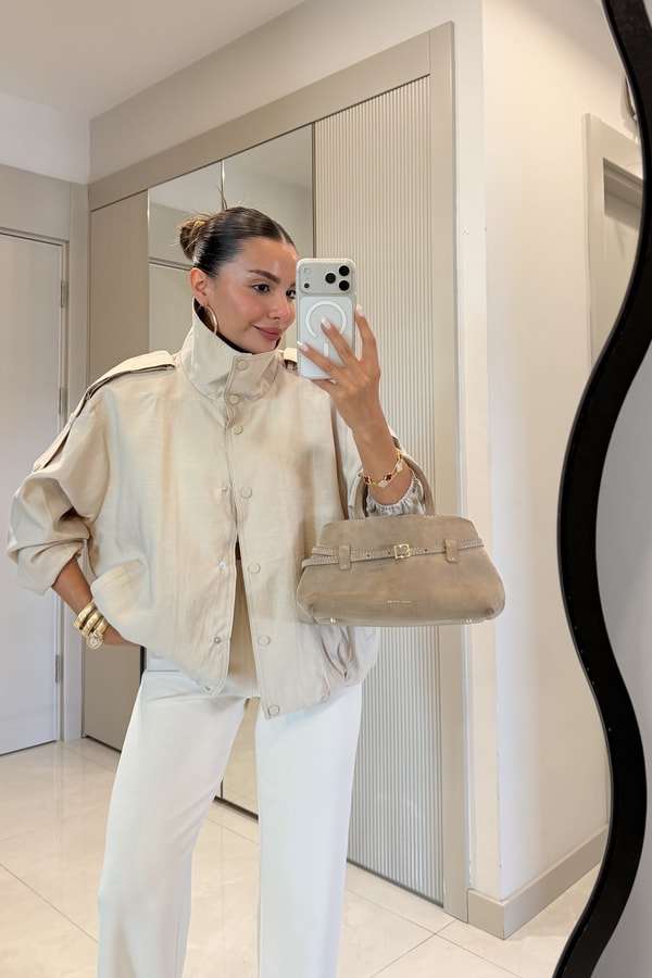 Matlock Taş Tensel Apoletli Bomber Ceket