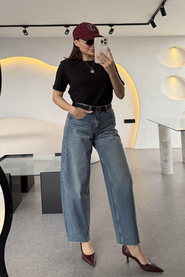 Miami Slouchy Altı Kesik Jean