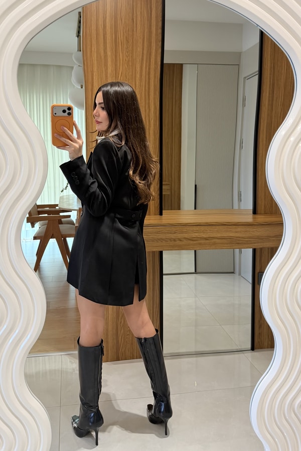 Miller Siyah Tasarım Blazer Ceket