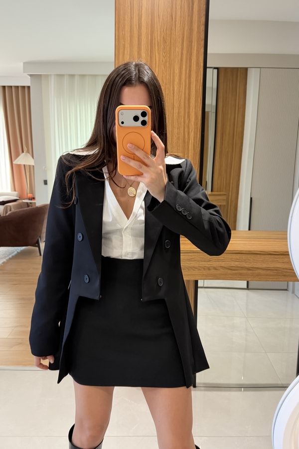 Miller Siyah Tasarım Blazer Ceket