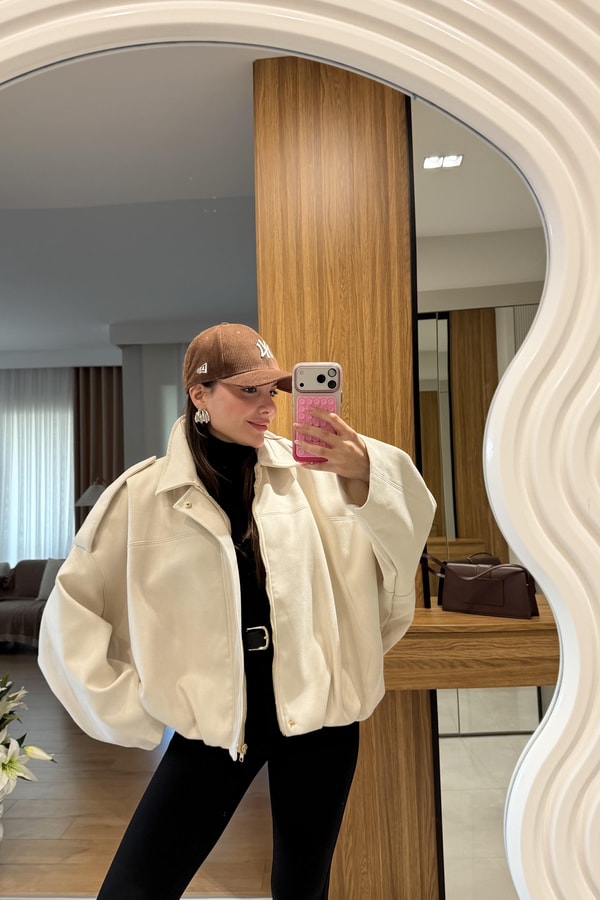 Moreno Bej Bomber Süet Ceket