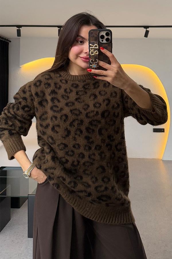 Fhalen Yumuşak Dokulu Leopar Kazak 