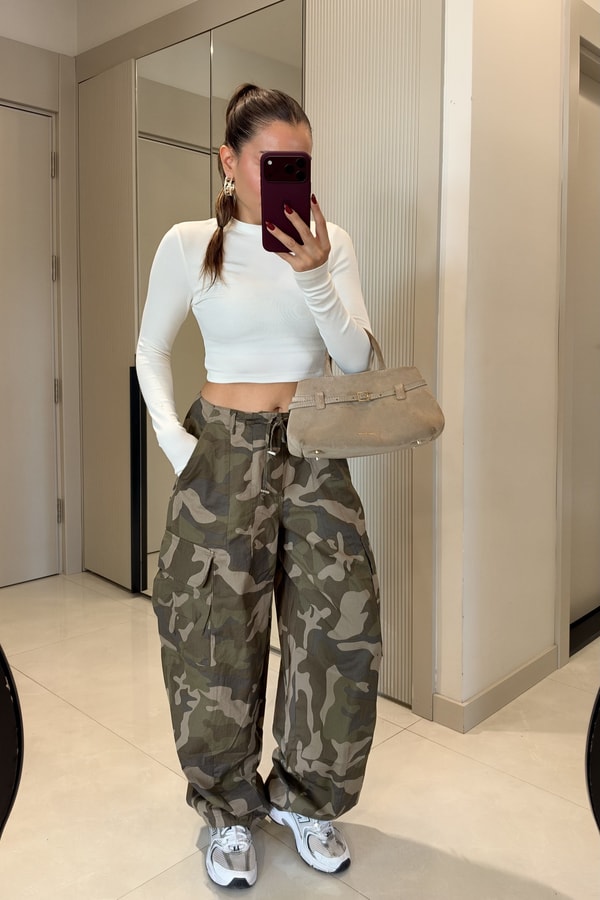 Rhode Beyaz Basic Slim Crop