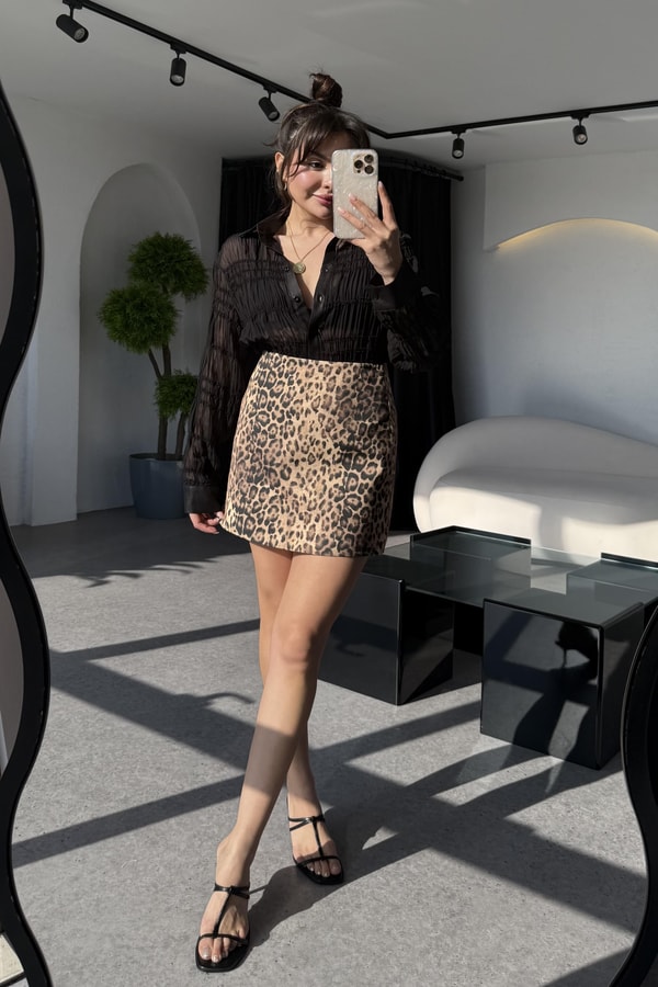 Rivera Mini Leopar Etek