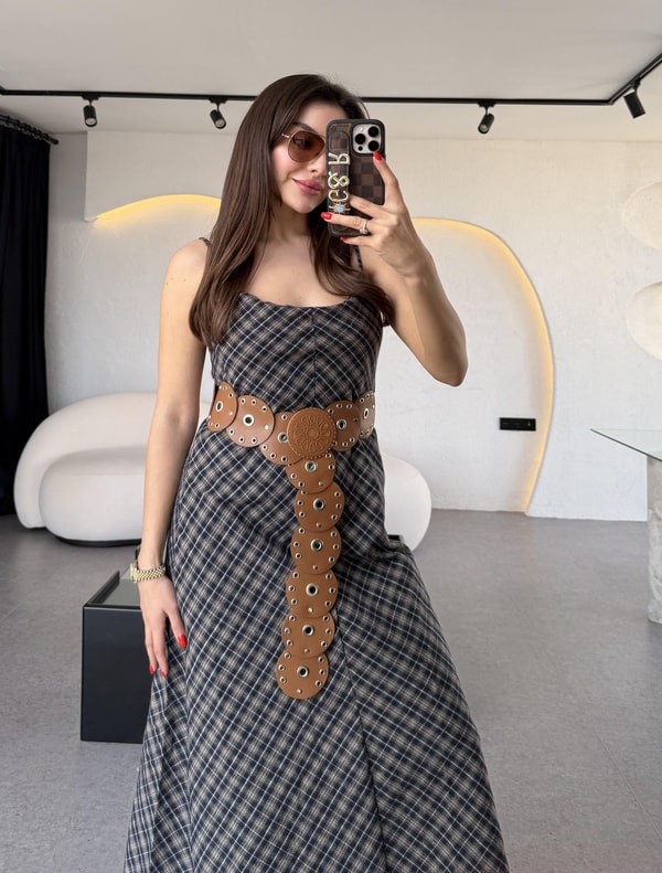 Round Taba Tokalı Bohem Kemer