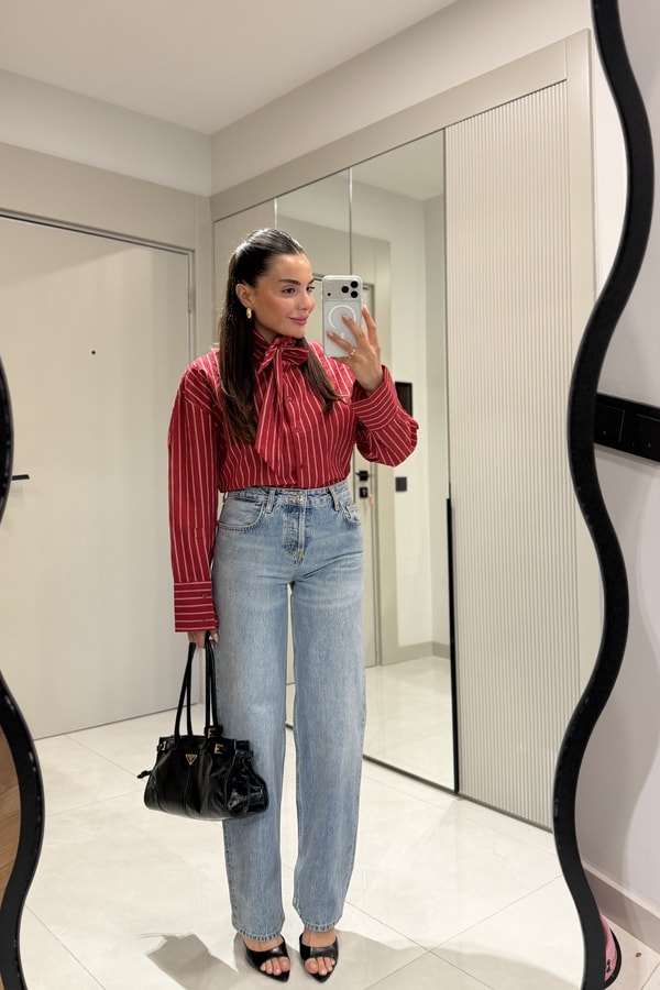 Siena Lightblue Yüksek Bel Straight  Jean