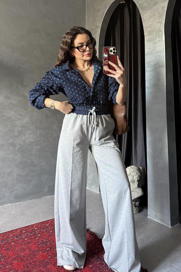 Trablus Bel Denim Detaylı Eşofman