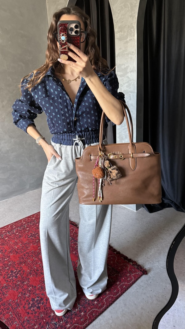 Trablus Bel Denim Detaylı Eşofman