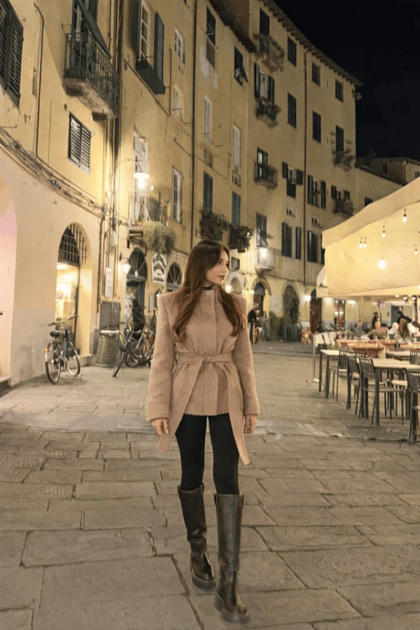 Umbria Camel Kaşe Vatkalı Ceket