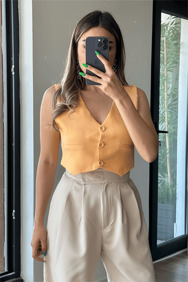 Valy kavun içi crop yelek