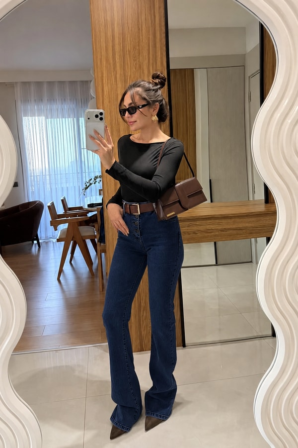 Veneto Darkblue İspanyol Jean
