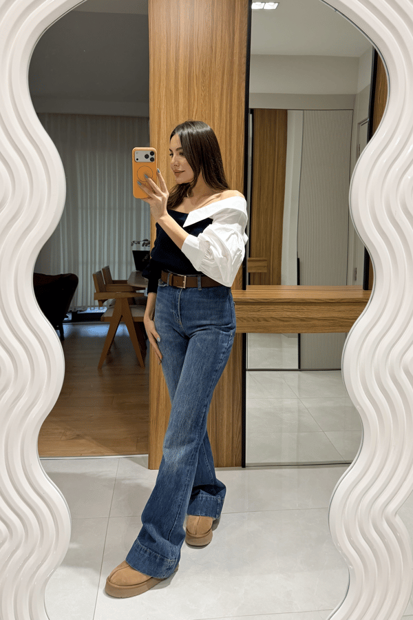 Vibra Midblue Wide Leg Jean