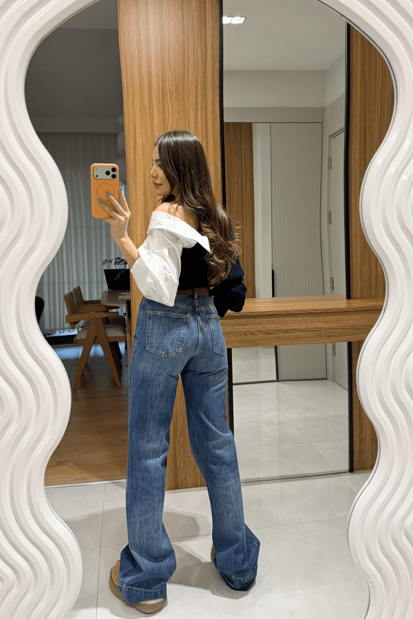 Vibra Midblue Wide Leg Jean