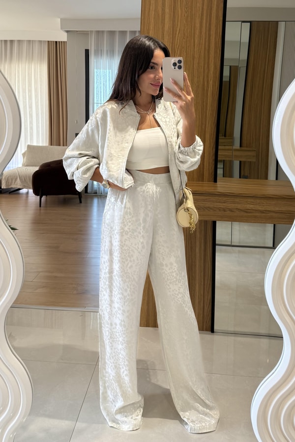 Vittoria Taş Saten Pantolon