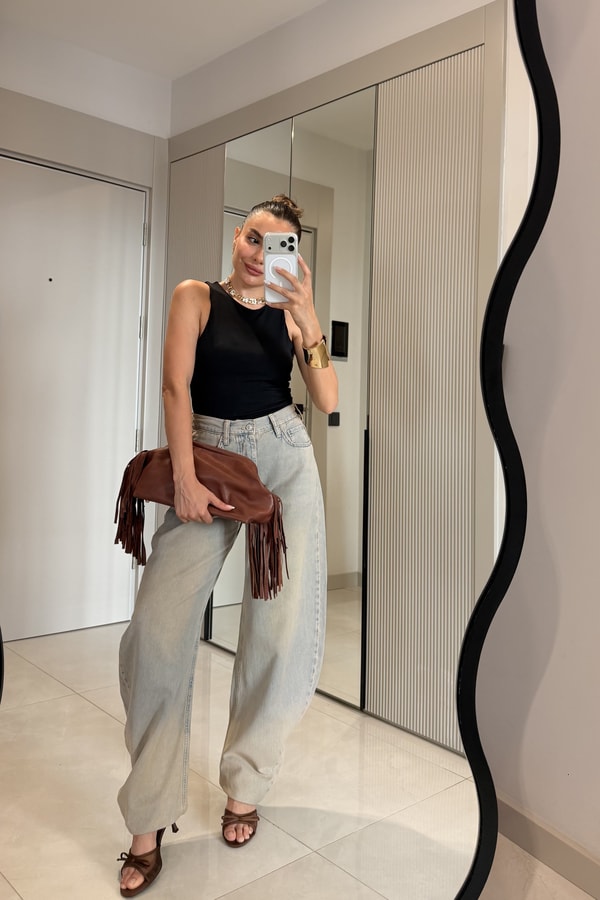 Waldes Yıkama Balon Kesim Jean Pantolon