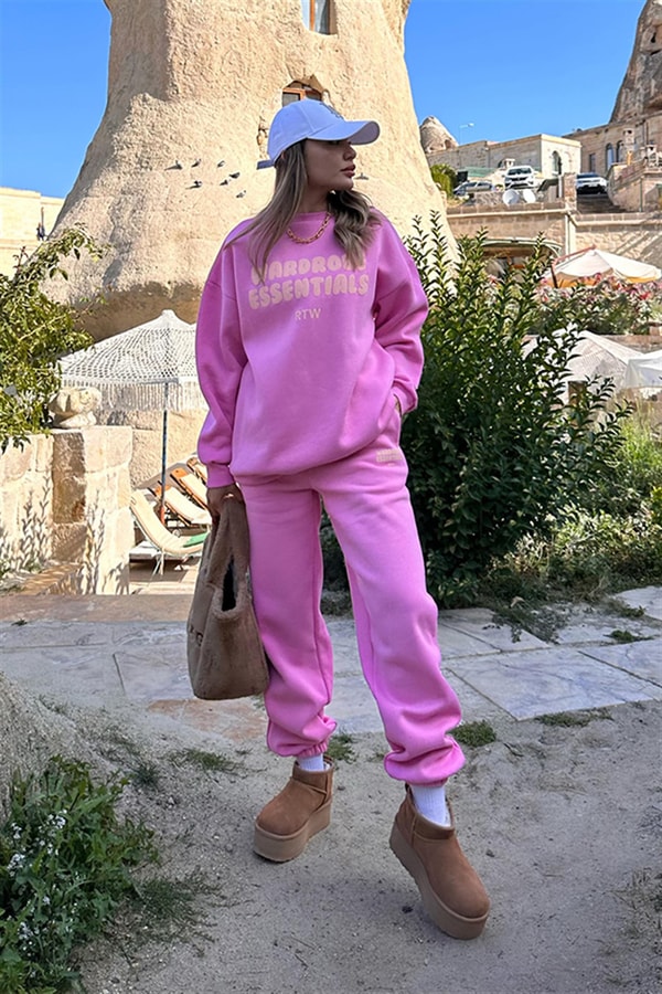 Wardrobe Essentials Pembe Eşofman Takım