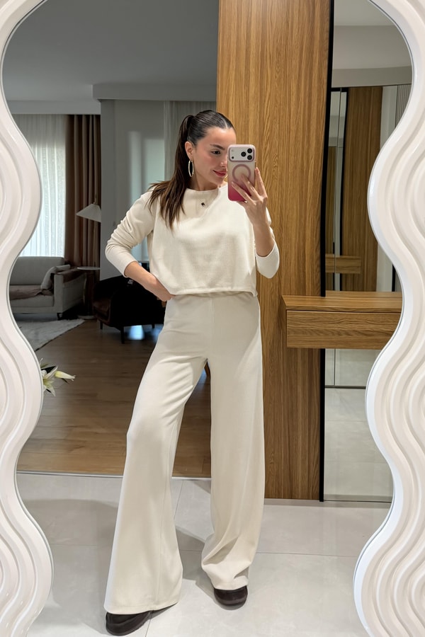 Wilma Krem Fitilli İkili Takım