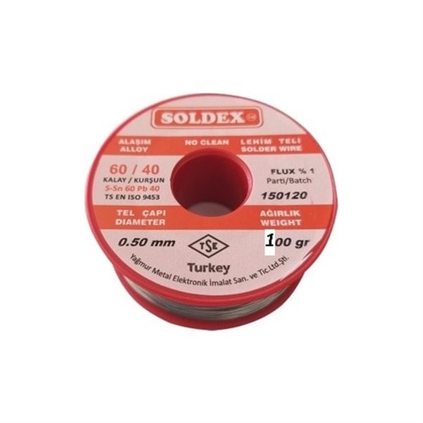 Soldex 0,50mm 100Gr Lehim Teli Sn60 Pb40