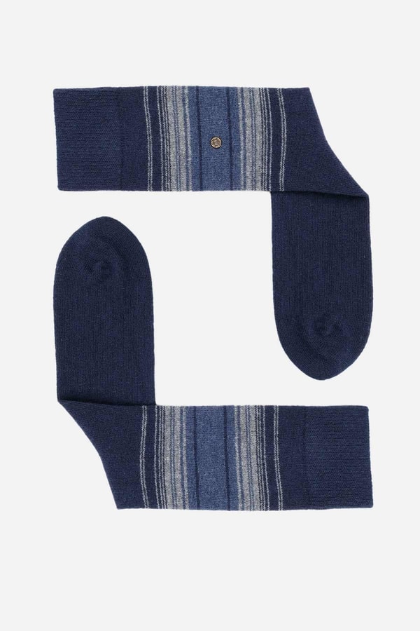 Aytuğ Erkek Kuzu Yünü (Lambswool) Tekli Soket Çorap Lacivert