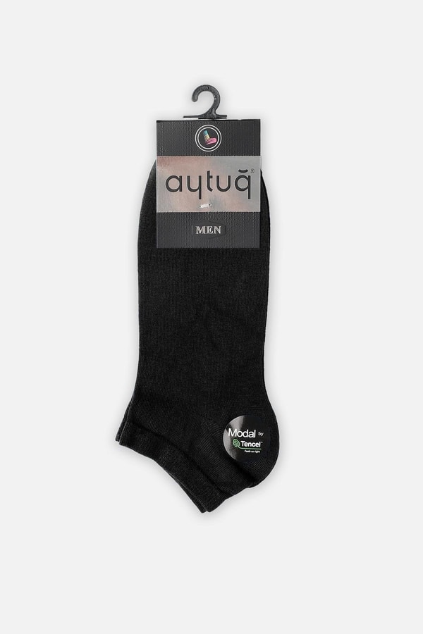 Aytuğ Erkek Modal Tekli Sneaker(Patik) Çorap Siyah