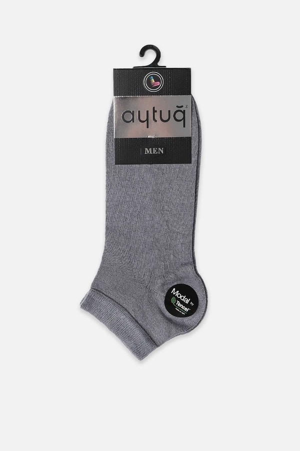 Aytuğ Erkek Modal Tekli Sneaker(Patik) Çorap Gri