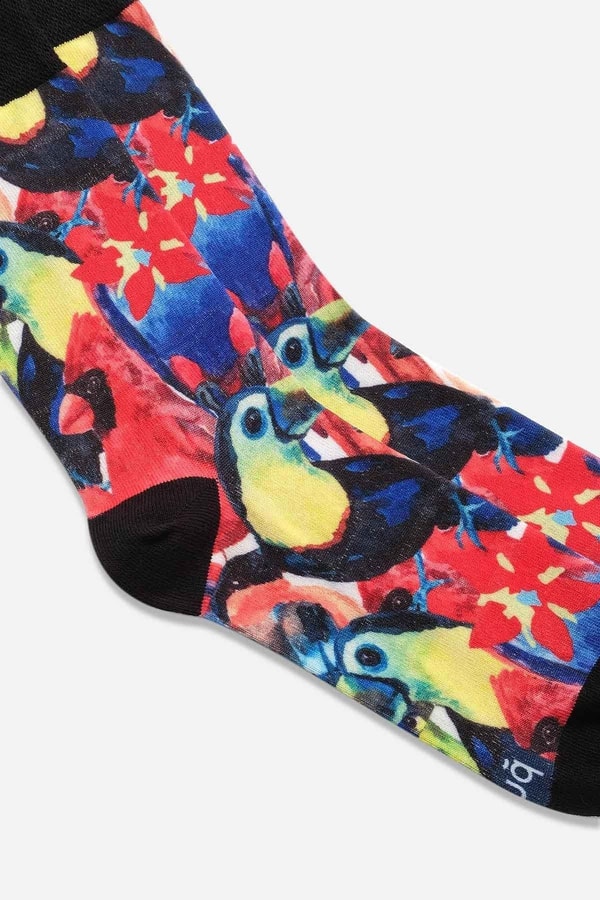 Aytuğ Unisex Pamuklu Karışık Desenli Eğlenceli Soket Çorabı Çok Renkli