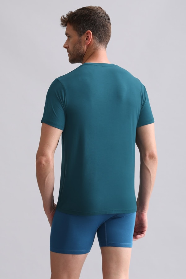 Erkek Bambu Zeus Bisiklet Yaka Fanila Fit Green