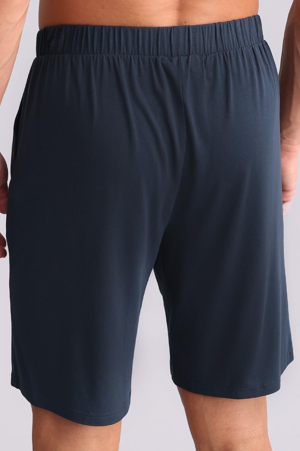 Erkek Modal Şort Pijama Gece Mavisi