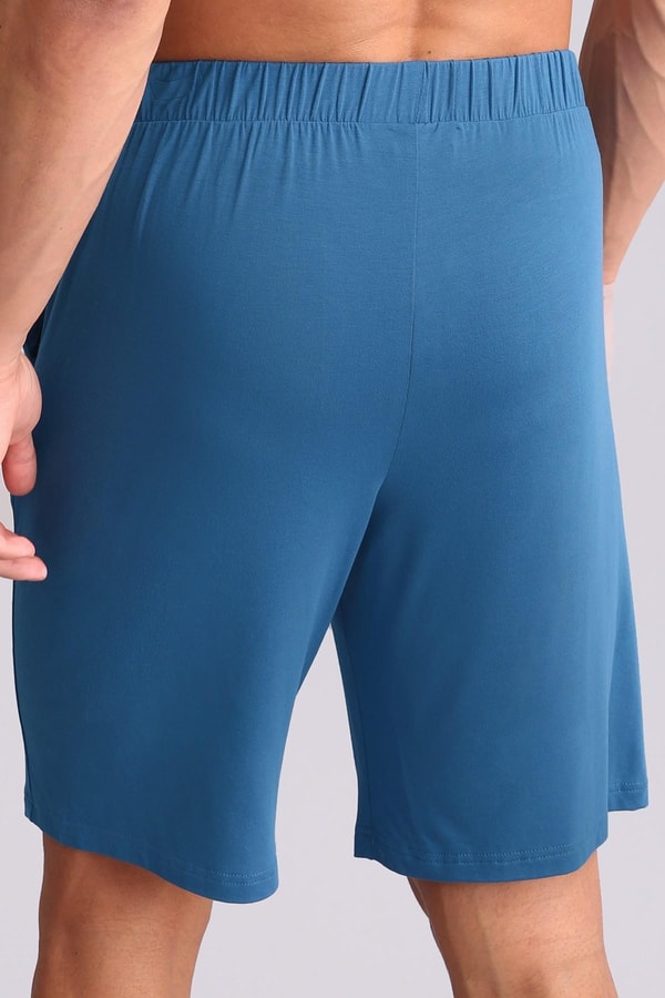 Erkek Modal Şort Pijama Koyu Lacivert