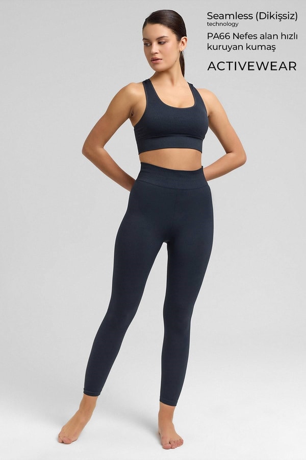 Kadın Activewear Bianca Seamless Sporcu Bralet Antrasit