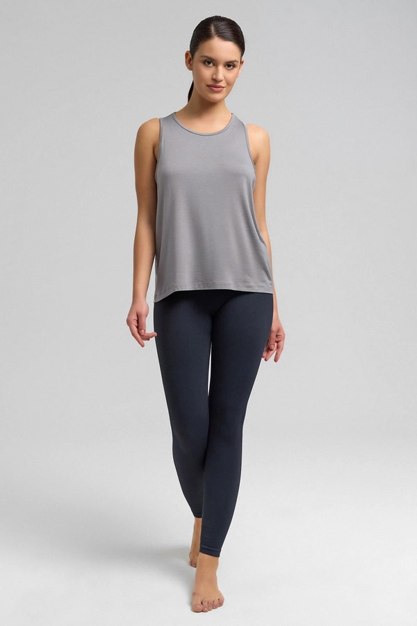 Kadın Activewear Valentina Modal by Tencel Sporcu Atlet Gri