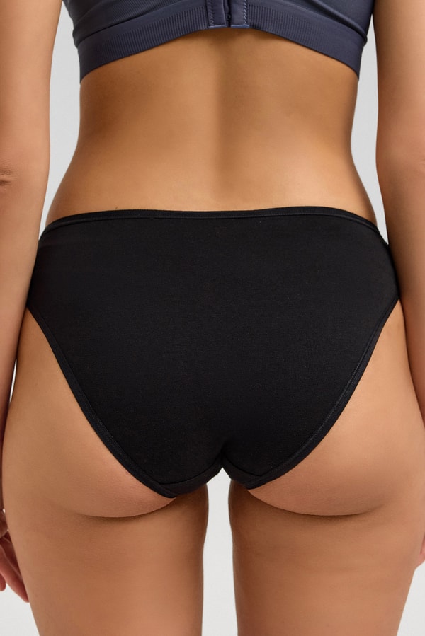 Kadın Mısırlı Modal Slip Külot Siyah