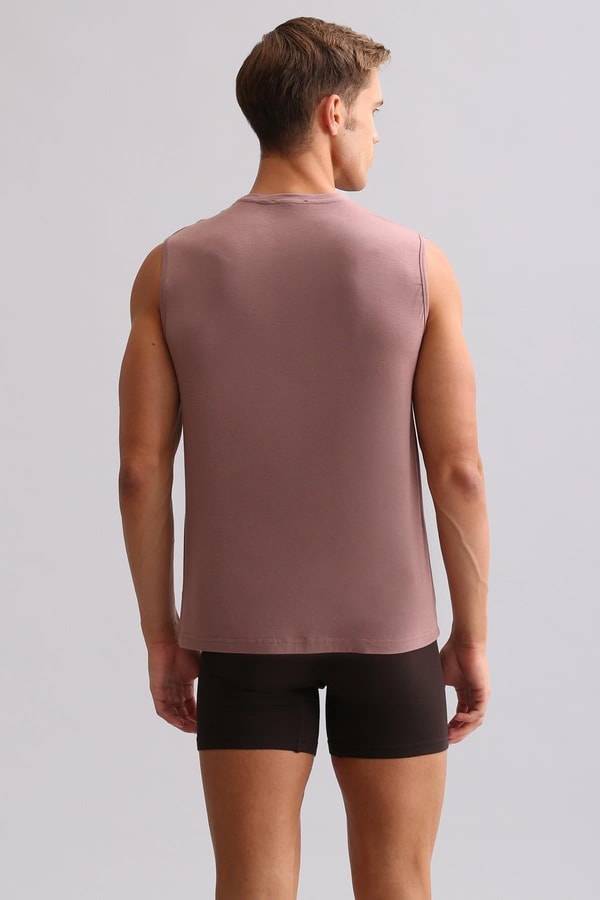Mısırlı BAMBU ZEUS LUXURY Regular Fit V Yaka Sporcu Atlet / T-Shirt Lavender